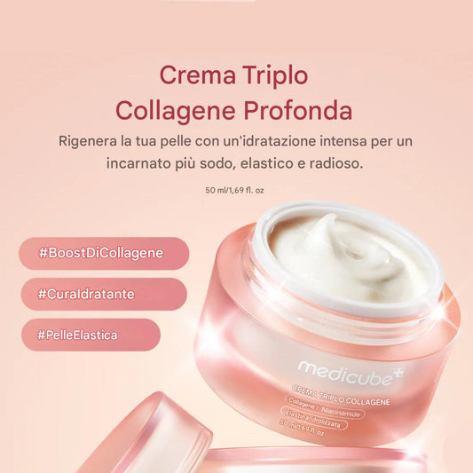 Medicube Triple Collagen Cream 4.0 – Crema Viso Collagene Rimpolpante | Firming Collagen Cream