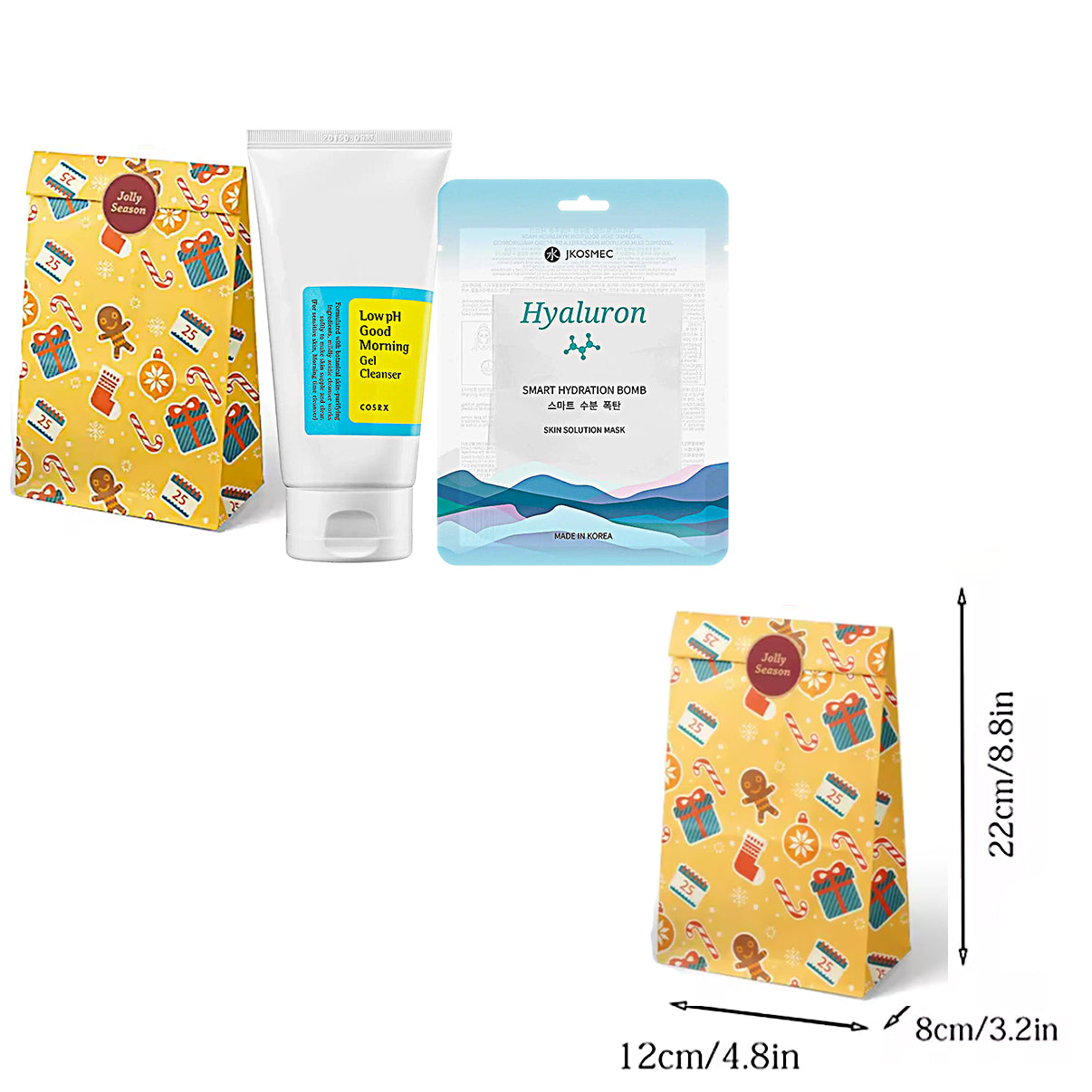 COSRX Low pH Good Morning Gel Cleanser + Jkosmec Skin Solution Hyaluron Mask