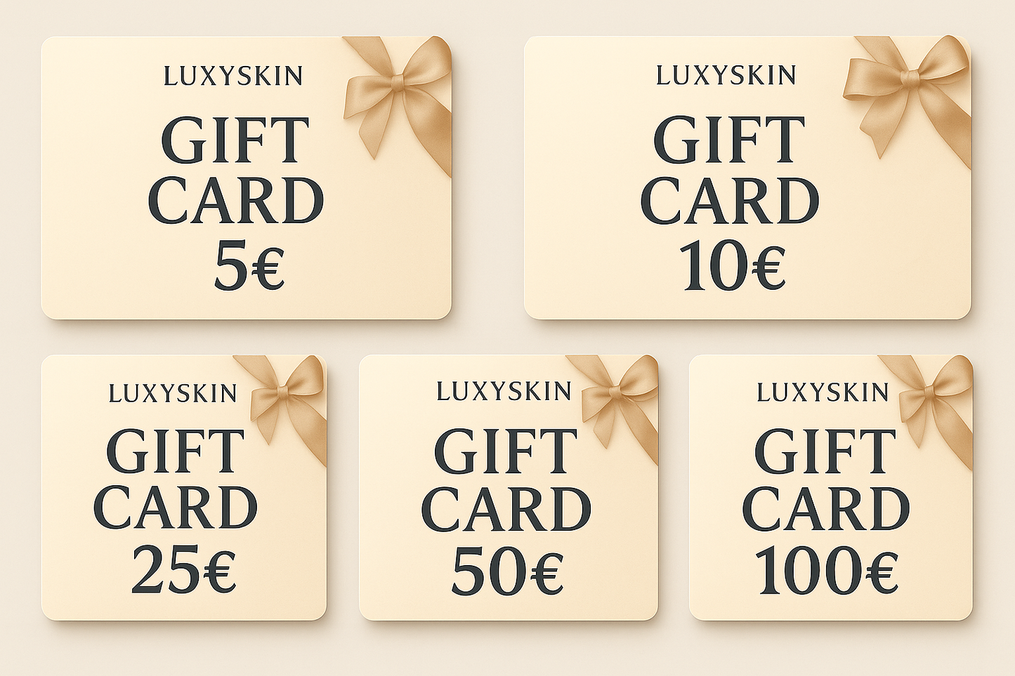 Buono Regalo LUXYSKIN – Gift Card Skincare da 5€ a 100€