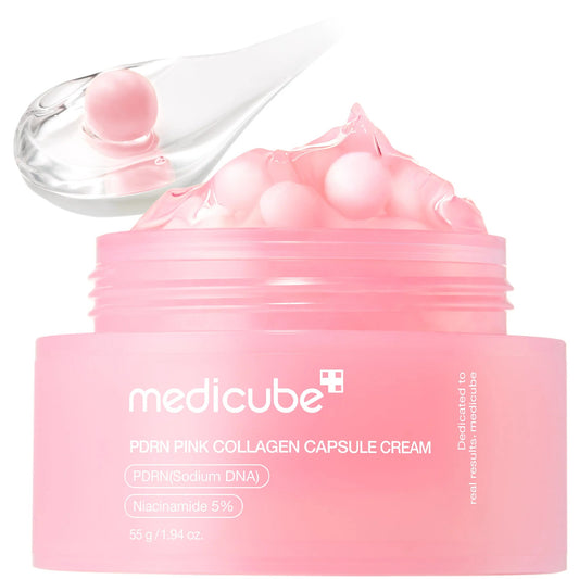 Medicube PDRN Pink Collagen Capsule Cream 55g – Crema Viso Rimpolpante Idratante | Collagen Cream