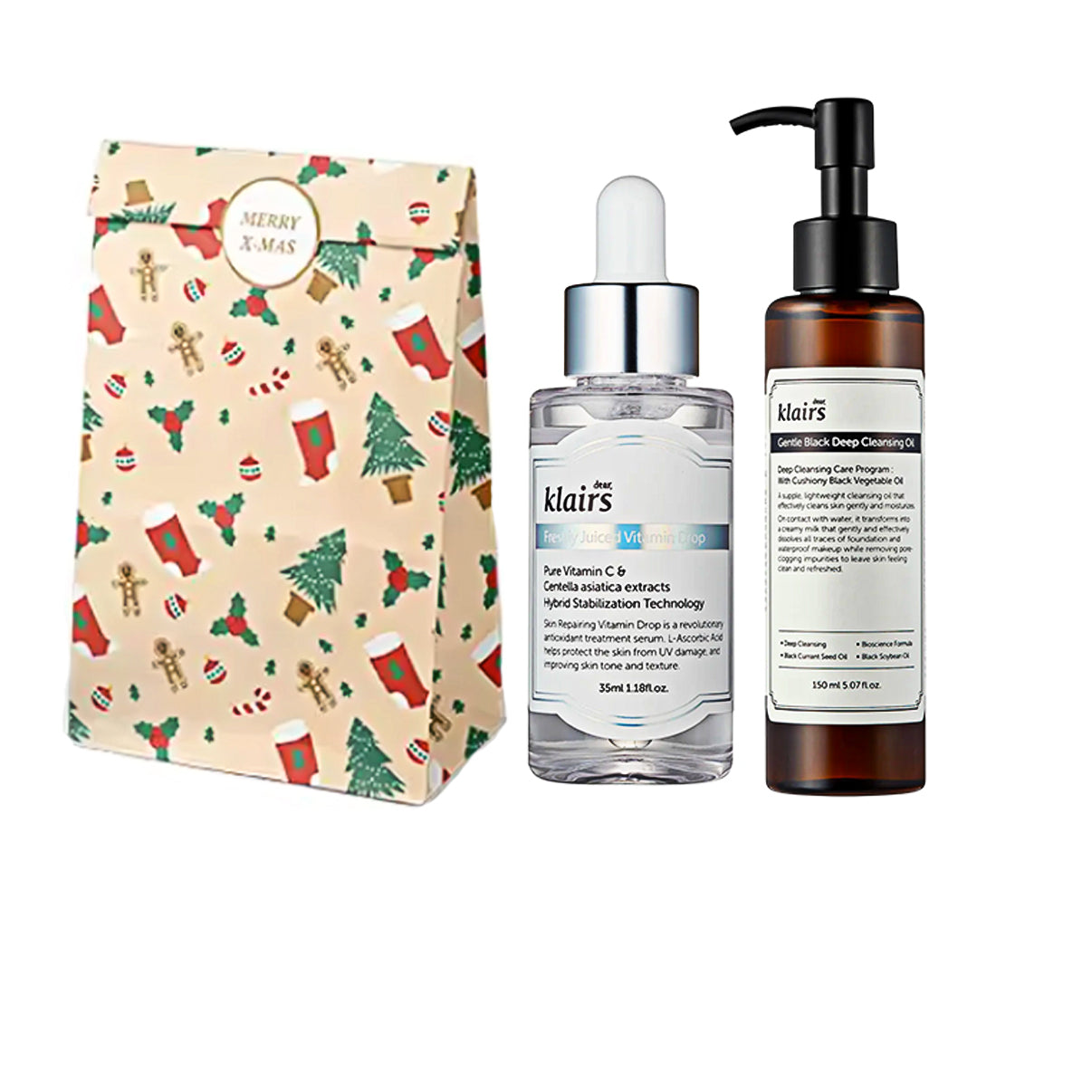 Klairs Freshly Juiced Vitamin Drop + Klairs Gentle Black Deep Cleansing Oil