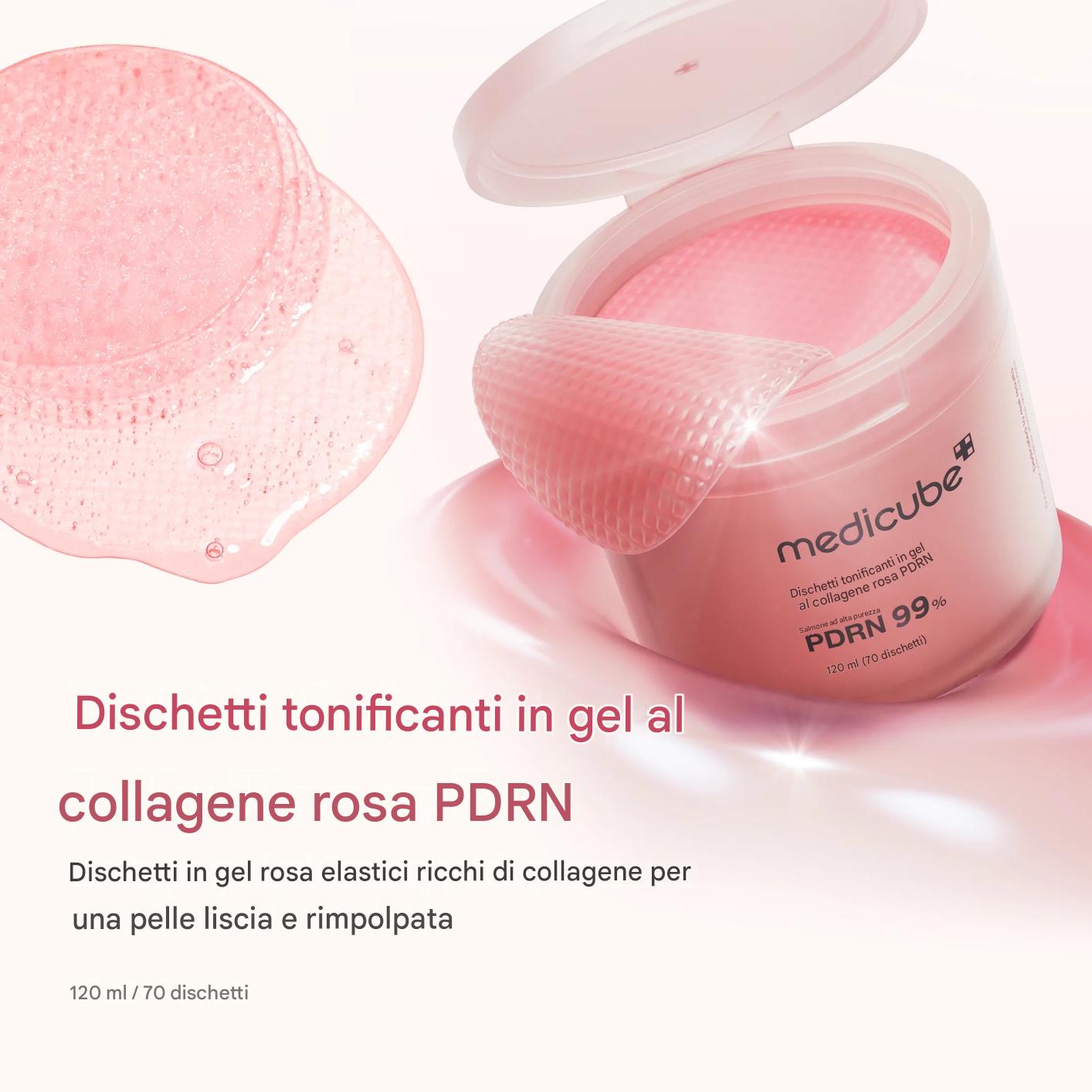 Medicube PDRN Pink Collagen Toning Gel Toner Pad 120ml (70pcs) – Smoothing Hydrating Toner Pads | Collagen Pads