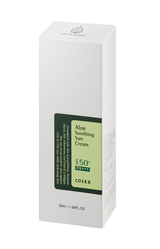 COSRX Aloe Soothing Sun Cream SPF50+ PA+++ – Protezione Solare Viso Lenitiva | Aloe Sunscreen