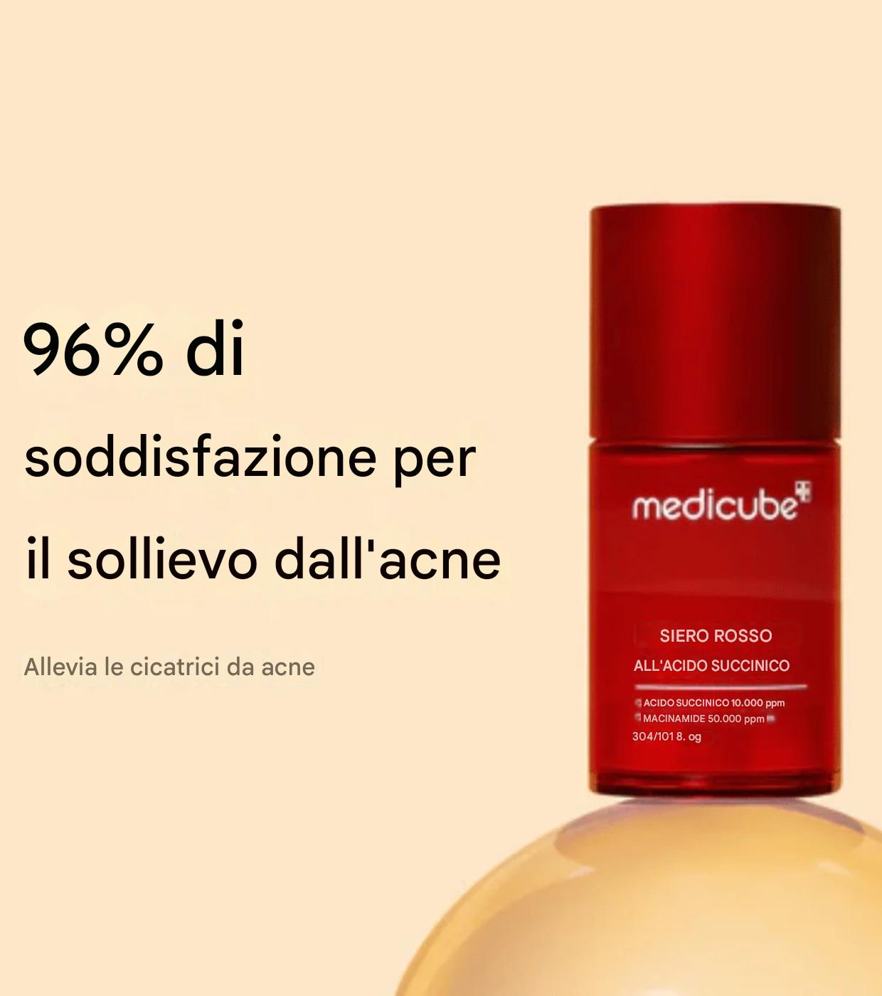 Medicube Red Succinic Acid Serum 30ml – Purifying Anti-Blemish Facial Serum | Succinic Acid Serum